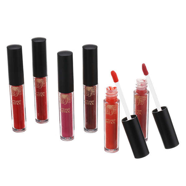 6PC/Set Lip Gloss Lip stick Matte Waterproof Long Lasting Nude Glitter Shimmer Lipstick Women Fashion Makeup Gift